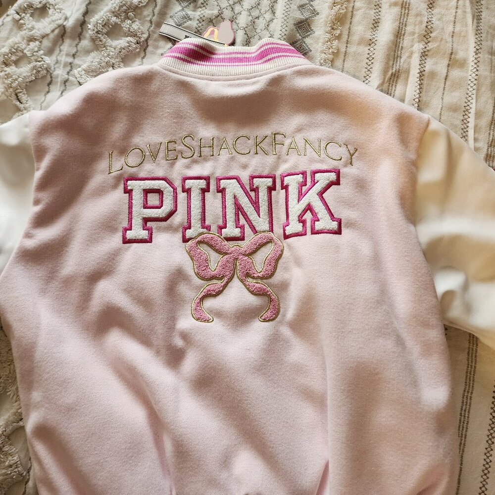 Love shack fancy bomber jacket